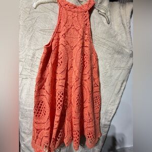 Coral Lace Sleeveless dress - Judith March